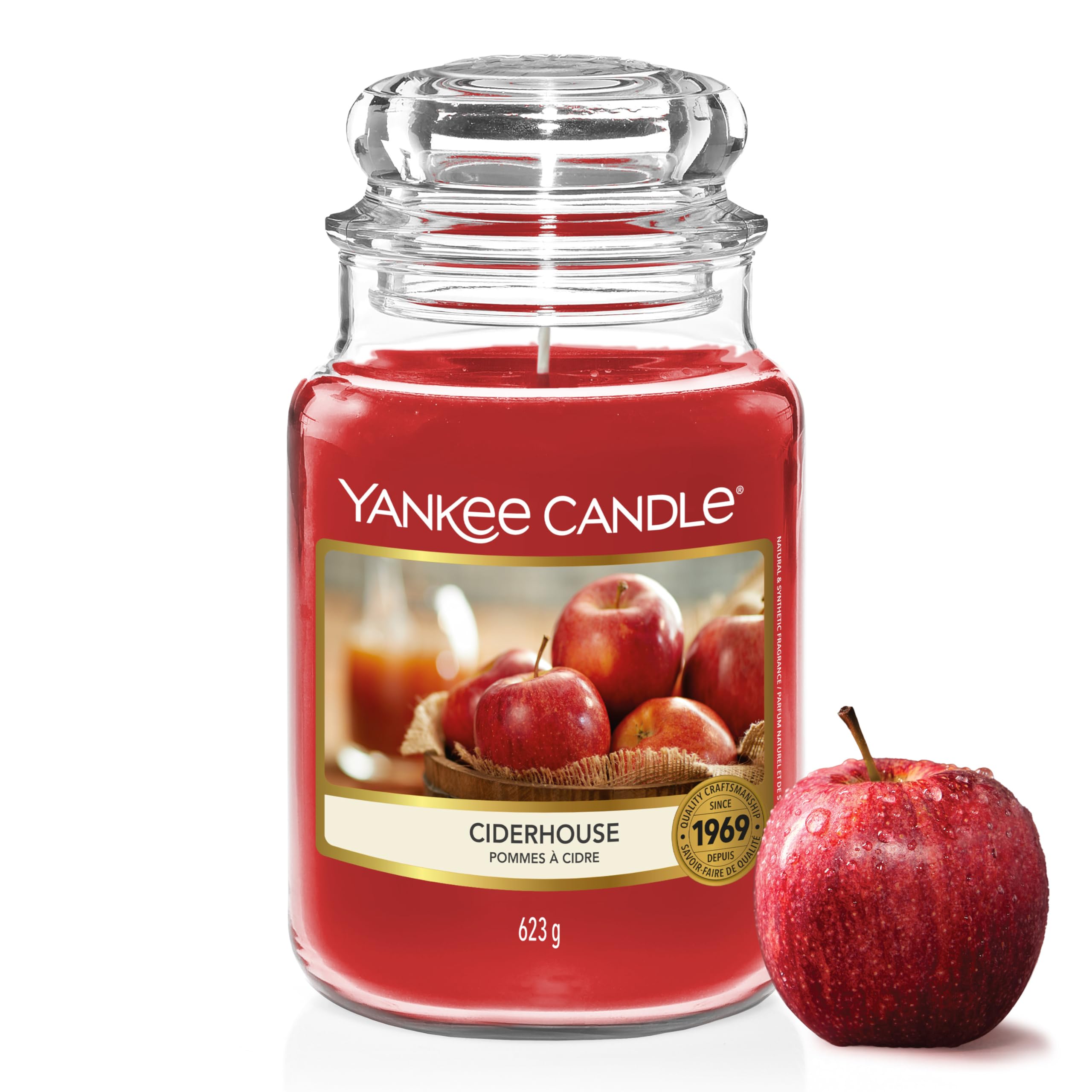 Yankee Candle Scented Candle | Candela in giara grande della Mele Da Sidro | Candele a lunga combustione: fino a 150 ore | Regali perfetti per le donne
