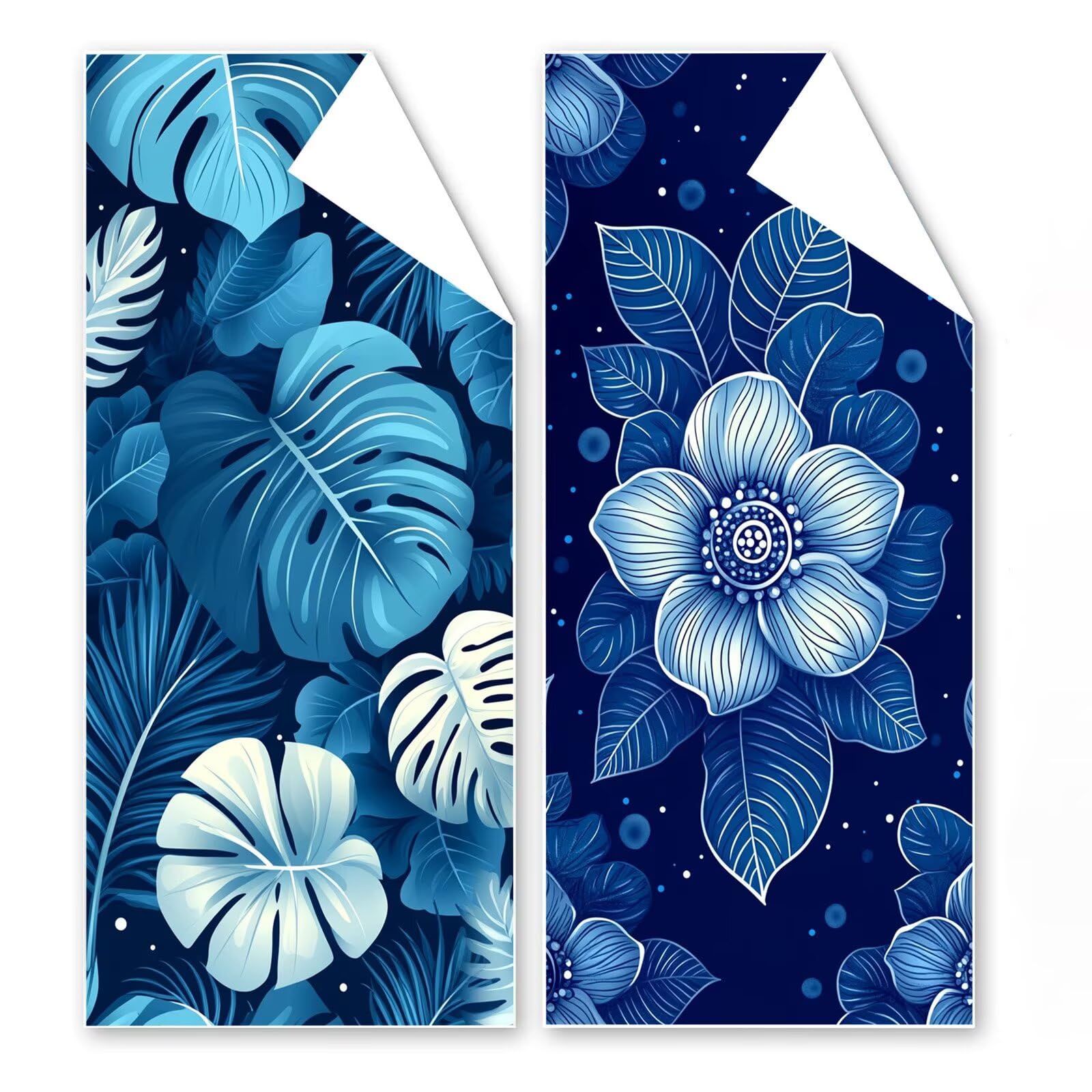 Telo Mare Microfibra 90x180 cm Telo Mare Grande, Asciugamano Palestra Assorbente Asciugatura Rapida, Asciugamano Mare Antisabbi Stuoia Spiaggia per Piscina, Campeggio, Viaggio - Fiori Nordici G1-324