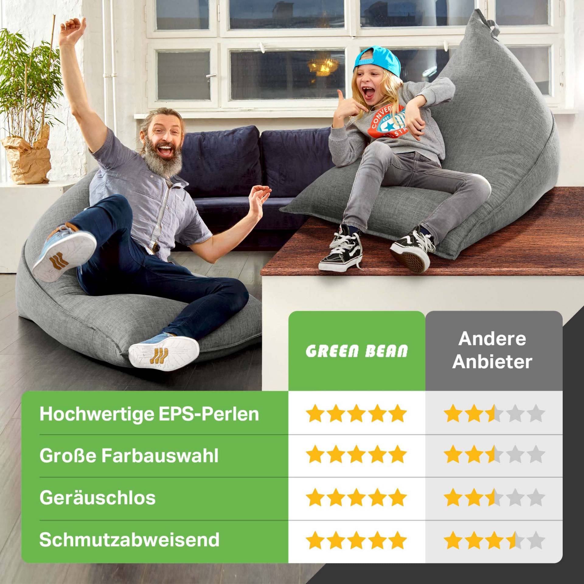 Sakwa - zitzak triangle zwart - in- en outdoor - lengte 122 cm