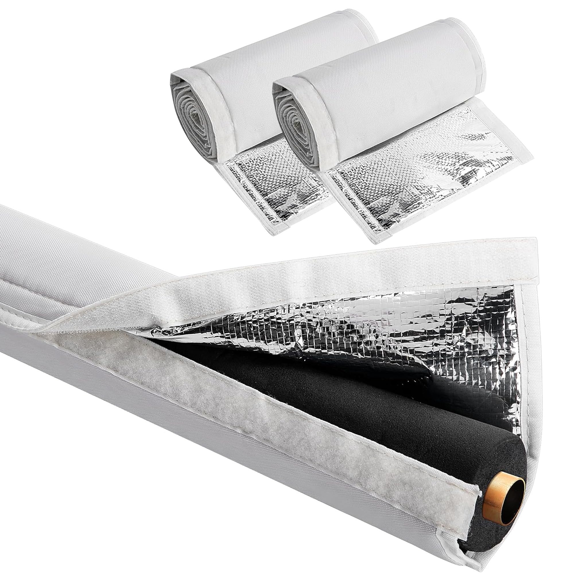 2 Pcs 5 Layers HVAC Copper Pipe Insulation Cover, AC Pipe Insulation Covers