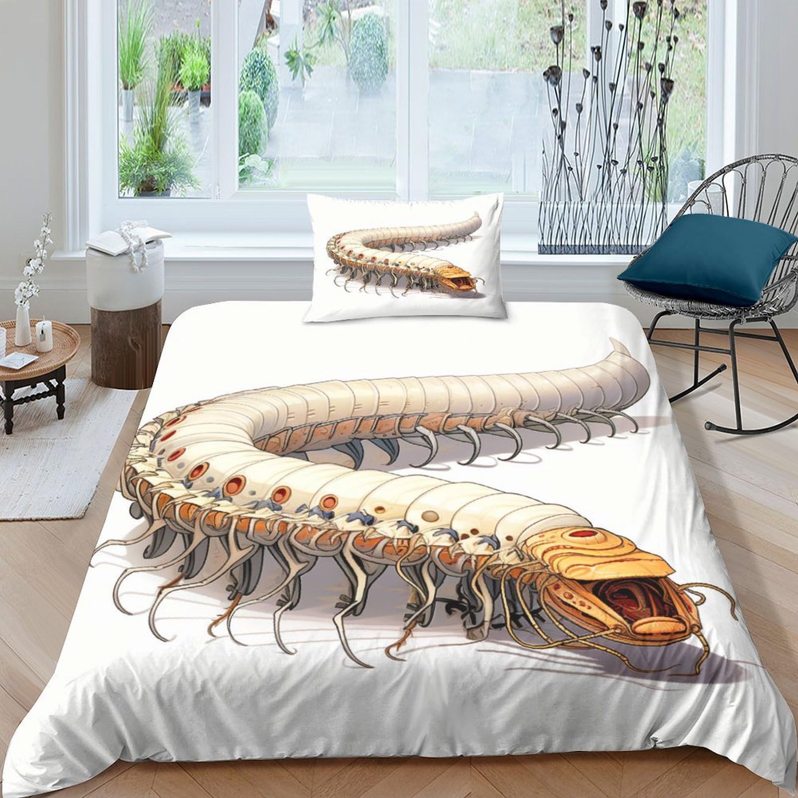 Housse de couette mille-pattes 3D : le lit microfibre respirant pour stopper la chaleur la nuit