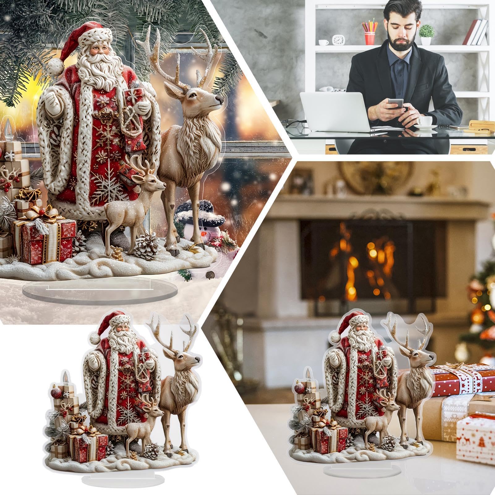 Amazon.co.jp: サンタクロースの彫刻,サンタクロースの像