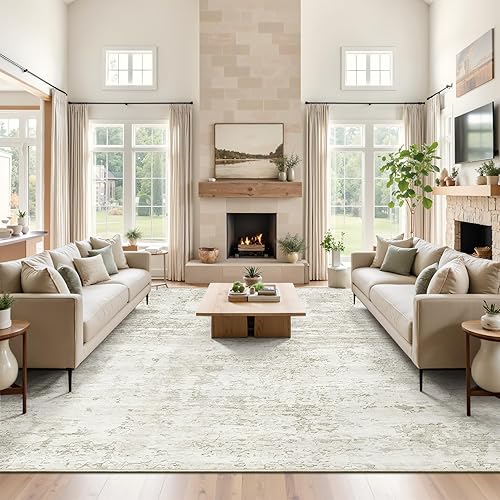 Miniatura 57 de Art&Tuft Alfombra Lavable, Alfombras de Área Abstractas con Respaldo Antideslizante, Alfombras Resistente a Manchas para Sala de Estar, Alfombra