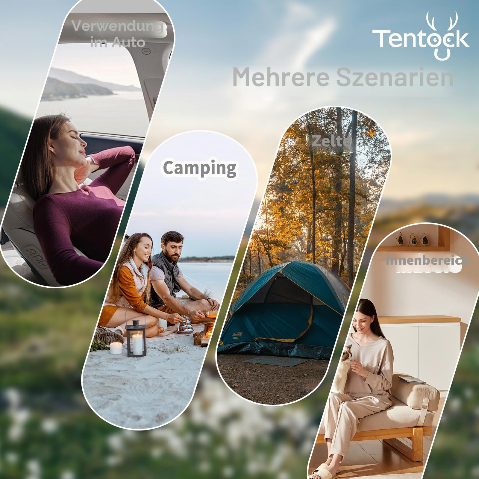 Tentock Unisex Winterponcho mit Kapuze Warmer Decken Kapuzenpullover Ultraleichter Schlafsack Wasserdicht Kleine Steppdecke für Outdoor Camping Wandern