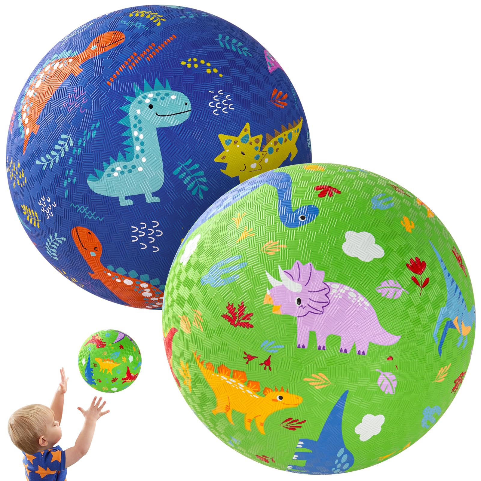 PlayZap Spielplatzbälle für Kinder 3–12, 2 Stück, 21,6 cm große Kickbälle