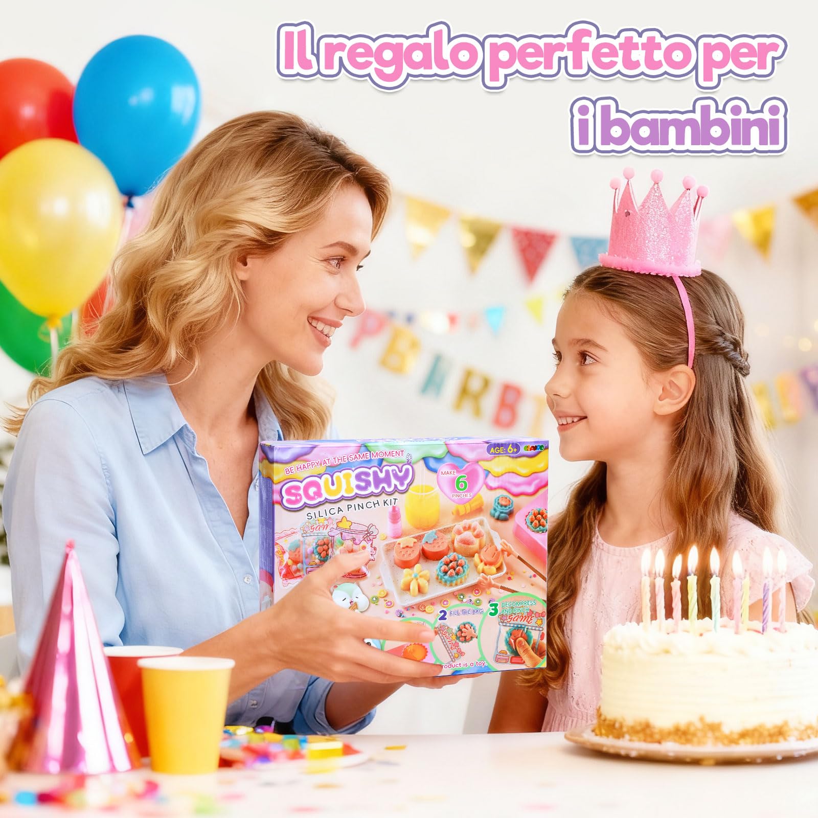VBACALA 24 Pezzi Taba Squishy Kit Fai da Te,150g AB Silicone 1:1 Miscela Creare Taba Squishy Zampa, Fiori, Erba, Fragole, Pasticcini Squishy Antistress,Regalo Antistress Fai da Te per Bambini Adulti