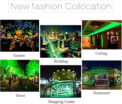 Miniatura 7 de 5050-60 tipo CA 110-120 V tira de luces LED verdes, flexible, impermeable, regulable, multimodos de luz LED + control remoto de 23 teclas para