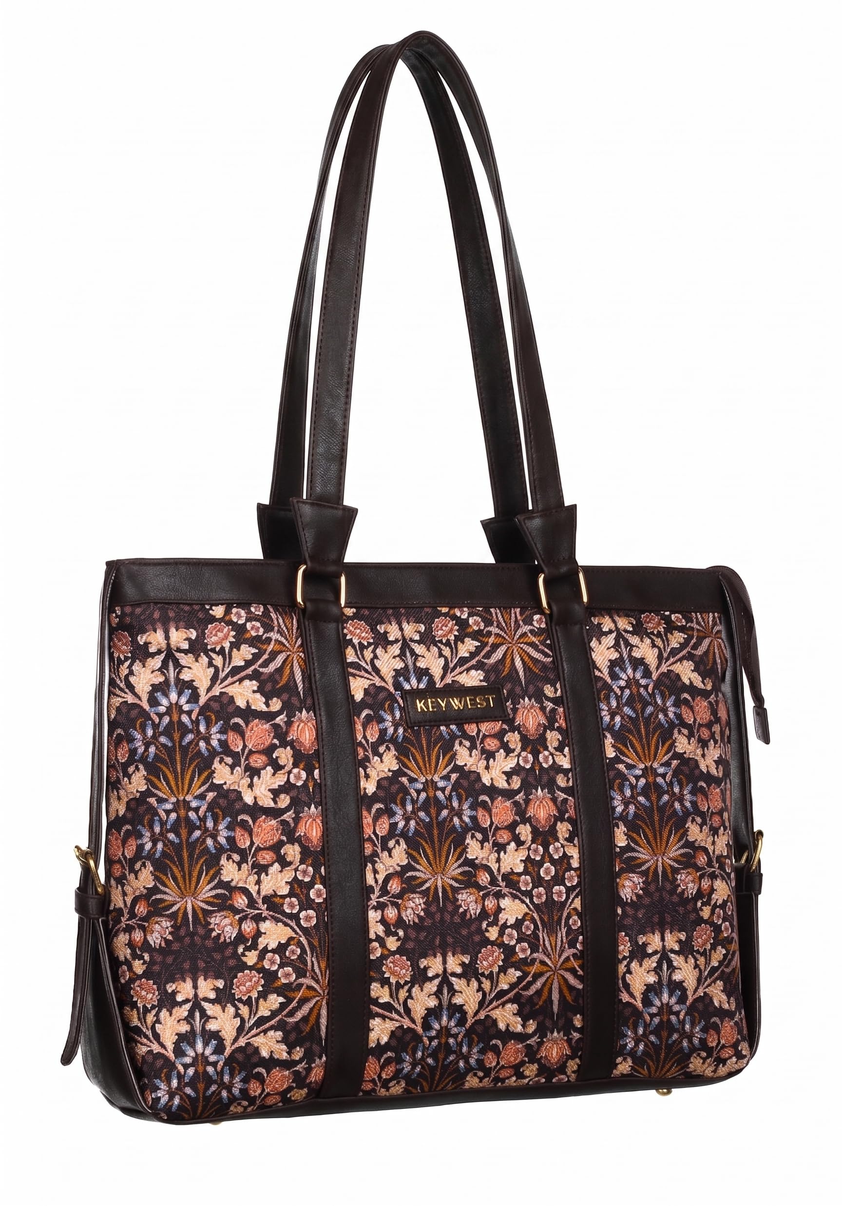 Women's Odyssey Luxe Office Bag | Stylish Bags for Office Use | Laptop Bag 15.6 inch | Stylish Tote for Office Use | Purse for Women | Vegan Leather Handbag | Daily & Travel Use | Jute Prints-image-8