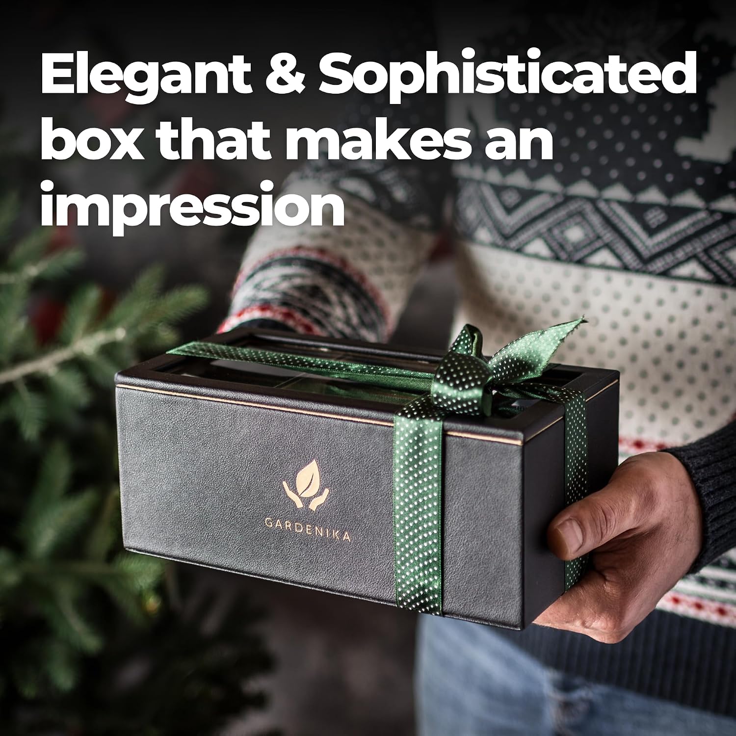 Tea Box Organizer - Premium Elegant Tea Bags Storage Container with 60 Tea Bag Holder Capacity - Vegan Leather Exterior and Velvet Fabric Interior and Transparent Top - Black image 2