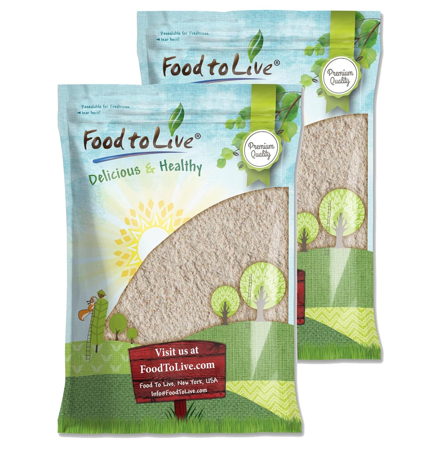 Food to Live Whole Wheat Flour, 20 Pounds - All-Purpose, Stone Ground, Milled Whole Grains, Unbleached, Vegan, Kosher, Bulk, High in Dietary Fiber, Manganese, and Selenium. For Bread, Cooking, Baking