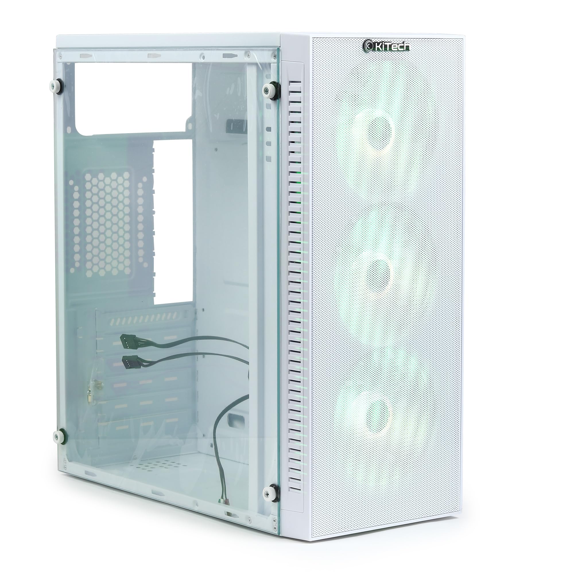 Amazon.in: Buy KiTech Moon White Gaming PC Case, Tempered Glass
