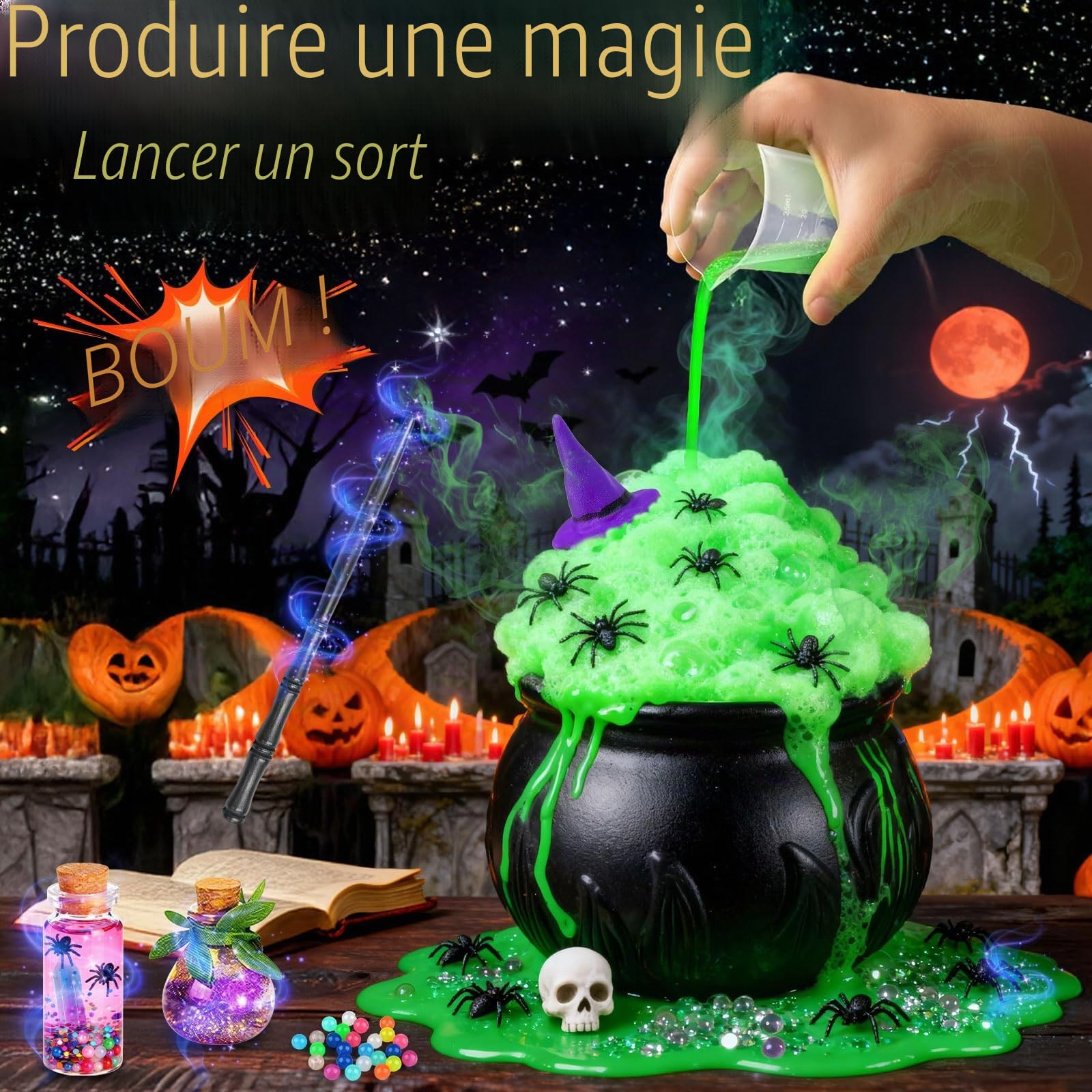 TEBOKHAD Potion Magique Enfant, Mélange 25 Bouteilles De Potion Magique, Coffret Magie, Jouet Artisanal Cadeau Créatif Pour 6-12 Ans Garçons Et Filles