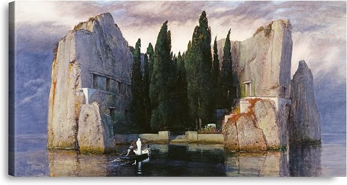 Kojima Mourns Death of Udo Kier; Actor Was Cast for Role in OD 10 81yAry8WaFS. AC SX679 A&T ARTWORK The Isle of the Dead by Arnold Böcklin The World Classic Art Reproductions, Giclee Canvas Prints Wall Art for Home Decor, 30x16 inches