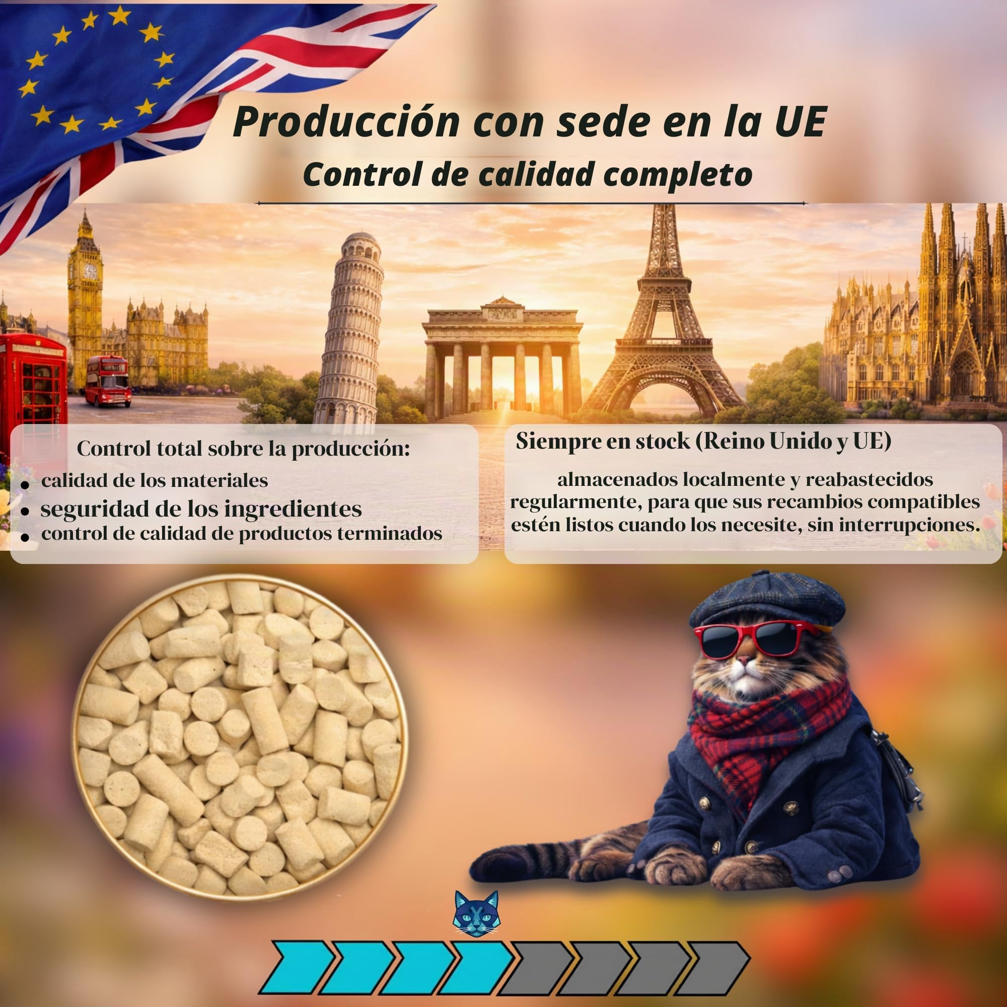 Pellets de arena para gatos de zeolita natural para sistemas de arena de gatos de dos capas (1,81 kg)