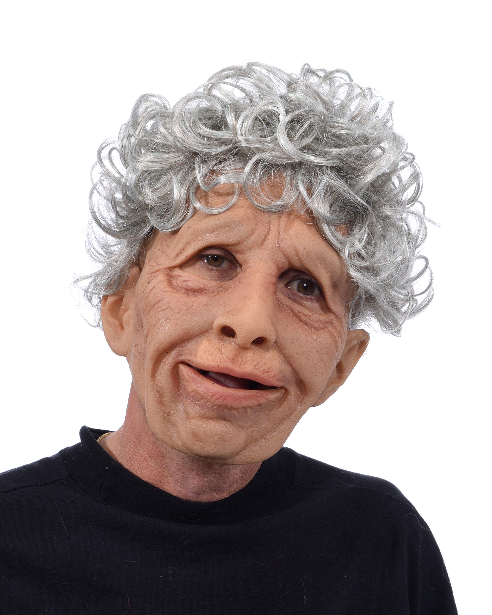 Zagone Grandma Latex Mask - Realistic Old Lady Face, Silicone Halloween Mask for Adults Grandma Costume Human Face - Image 3