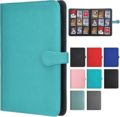 HerriaT Carpeta de tarjetas intercambiables, carpeta de colección de tarjetas de poliuretano de 9 bolsillos para 360 tarjetas, libro de tarjetas