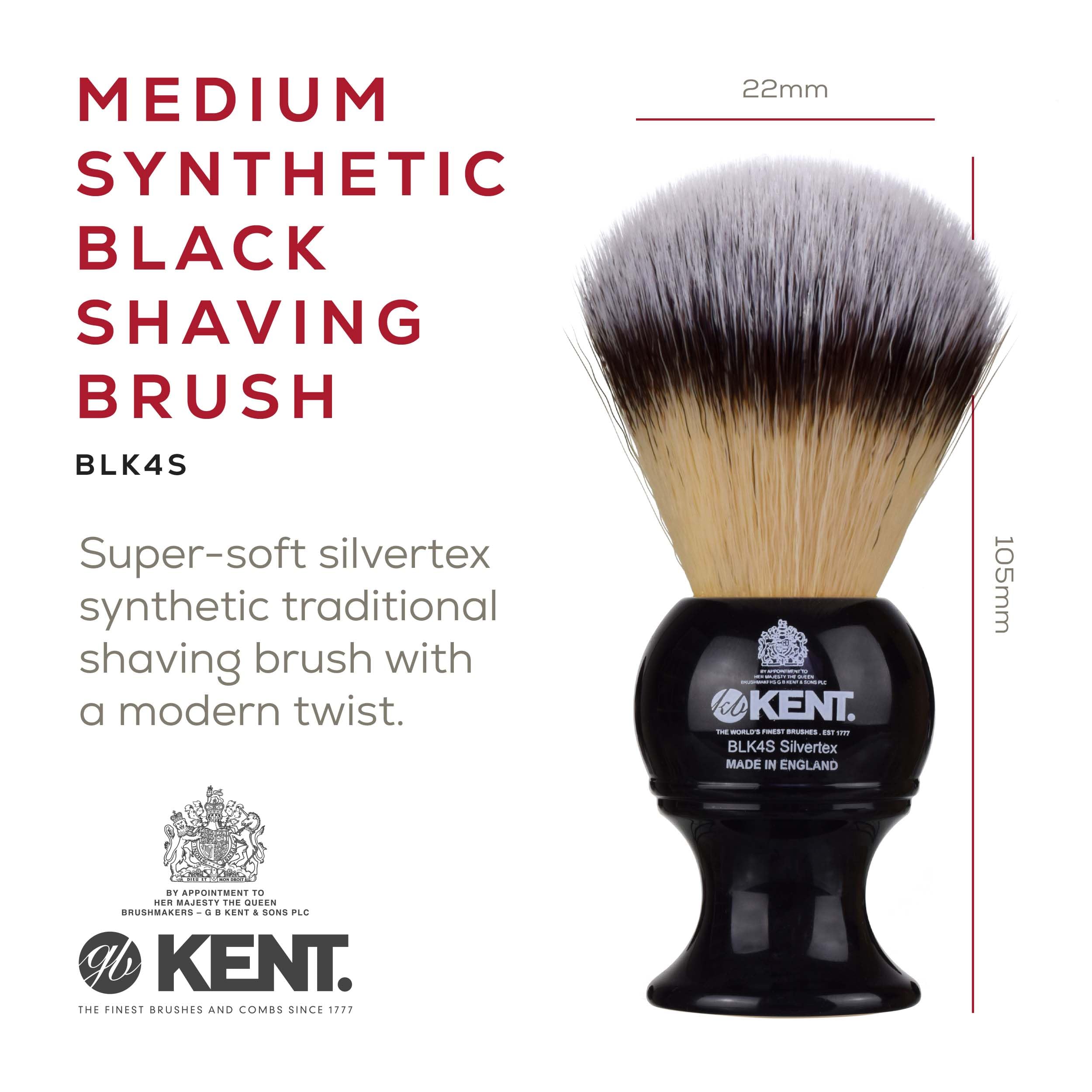 Amazon.com : Kent BLK4S Shaving Brush with Ultra-Soft Silvertext
