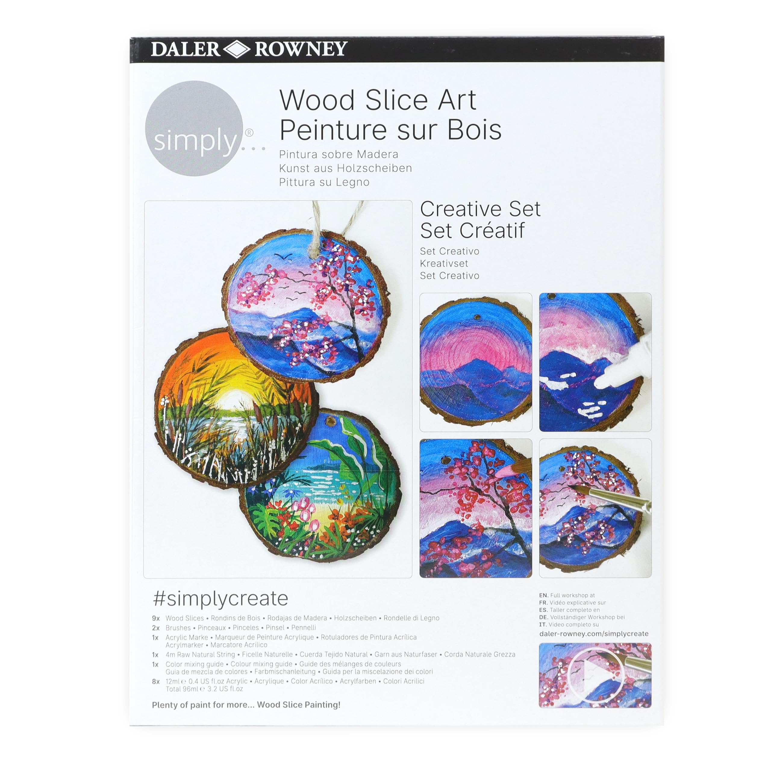 Peinture acrylique Daler Rowney Simply pour personnaliser vos objets en bois bruts