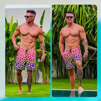 Tucann Men's Trunks 7 Compression Liner Quick Dry Chlorine Resistant