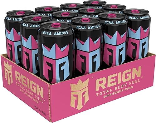 Miniatura 3 de Reign Total Body Fuel, Gusano de gomita ácida, bebida para fitness y rendimiento, 16 onzas líquidas (paquete de 12)