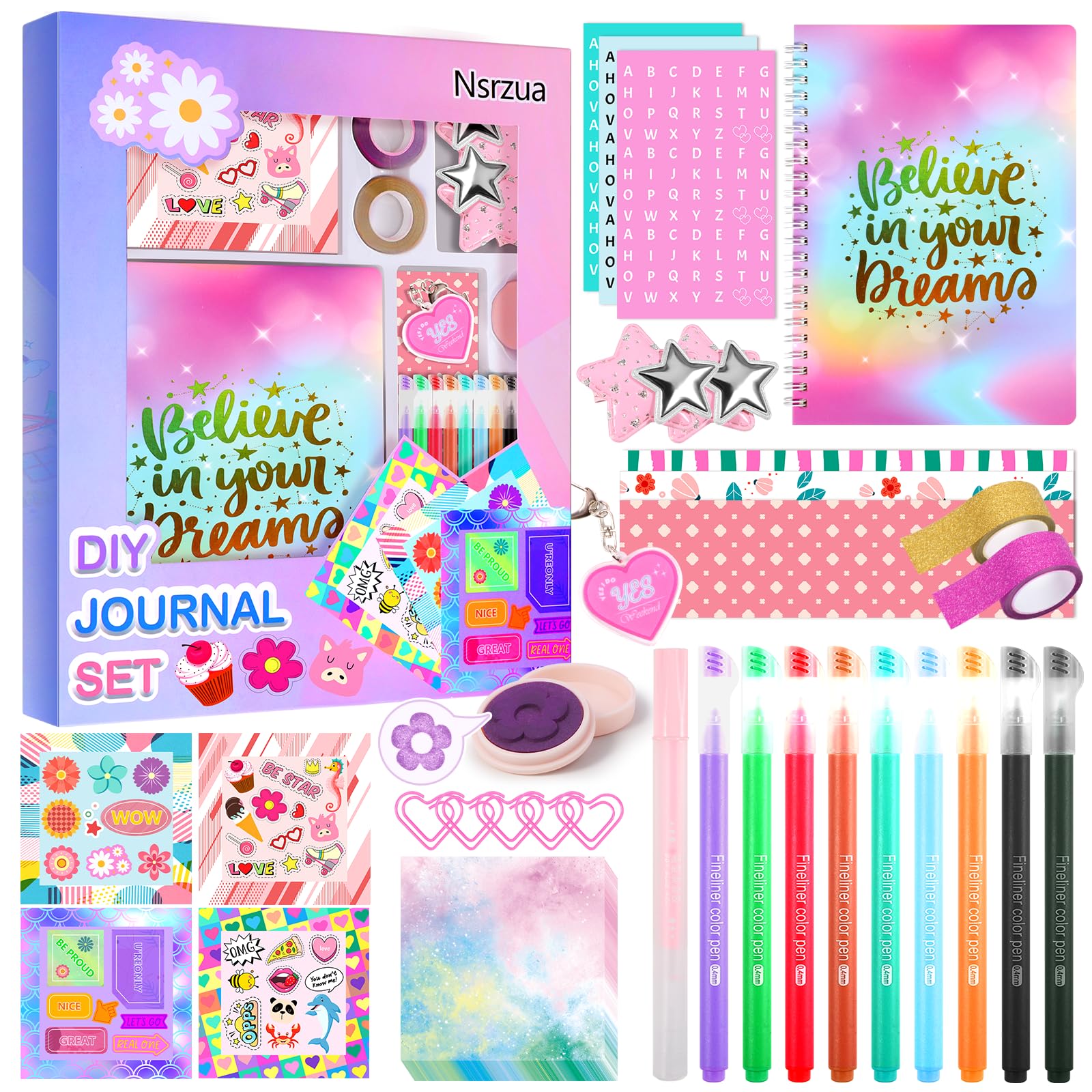 Amazon.com: Nsrzua DIY Journal Kit for Girls,Toys for Ages 8-14