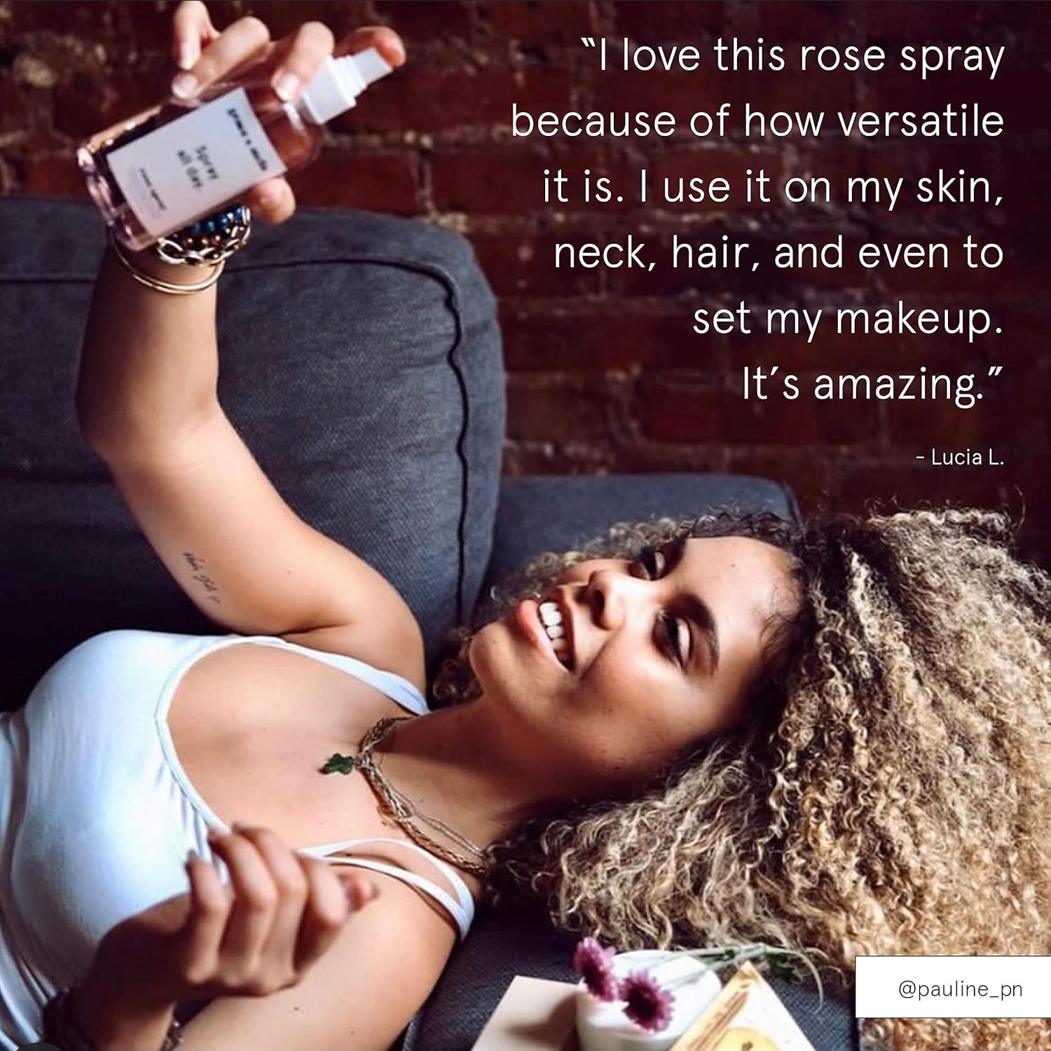 Rose Water Facial Spray (240ml) - Vegan - Rose Water Spray For Face - Rose Spray Facial Mist - Rosewater Spray Toner Rose Hydrosol by grace and stella : Beauty & Personal Care