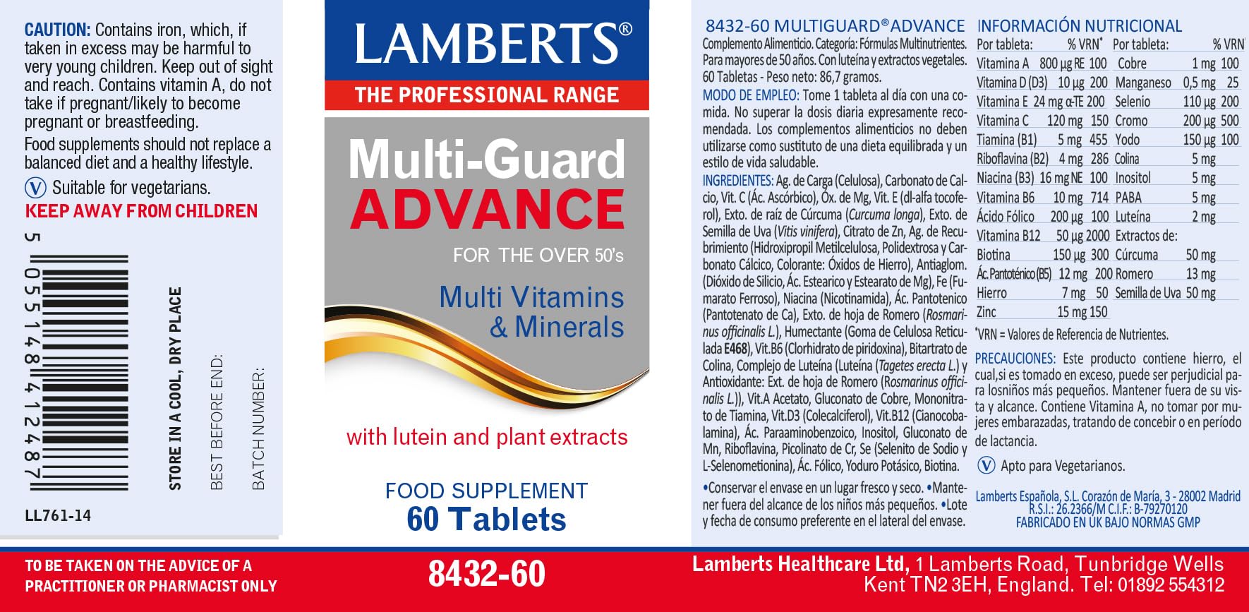 Lamberts - Multi-guard advance - 60 tabs