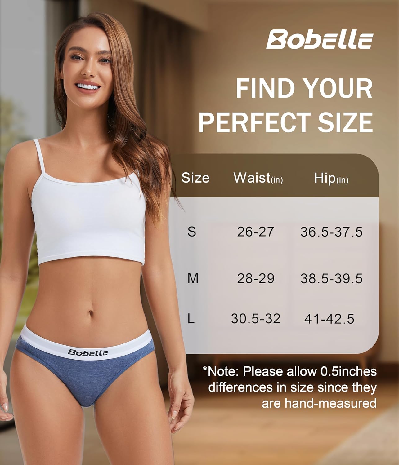 Merino Wool Underwear Women Warmers Wooly Hipster Panties Low Rise Briefs Ladies Bikini Underwear 3 Pack - Image 6