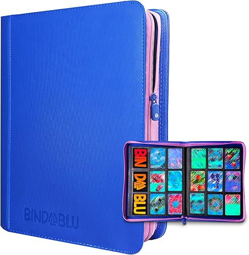 Vista 10 de Carpeta con cremallera de 9 bolsillos para cartas coleccionables - Carpeta de 360 bolsillos de carga lateral para juegos coleccionables, deportes