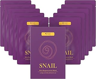 LA PURE Korean Face Mask - Hydrating Sheet Mask, Beauty Snail Mask, Anti-Wrinkle Korean Skin Care, Anti-Aging Sheets Pack,...