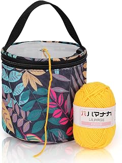 Coopay Mini Garntasche, Garntasche für Kinder und Anfänger, Strick- und Häkelzubehör, Aufbewahrung, zum Aufbewahren von Knäuelknäuel, Stricknadel, Häkelnadel Set und laufendem Projekt