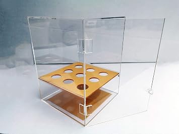 Ice Cream Cone Cabinet 9 Holes Clear Acrylic Transparent Waffle Cone Holder Egg Roll Display Case with Door