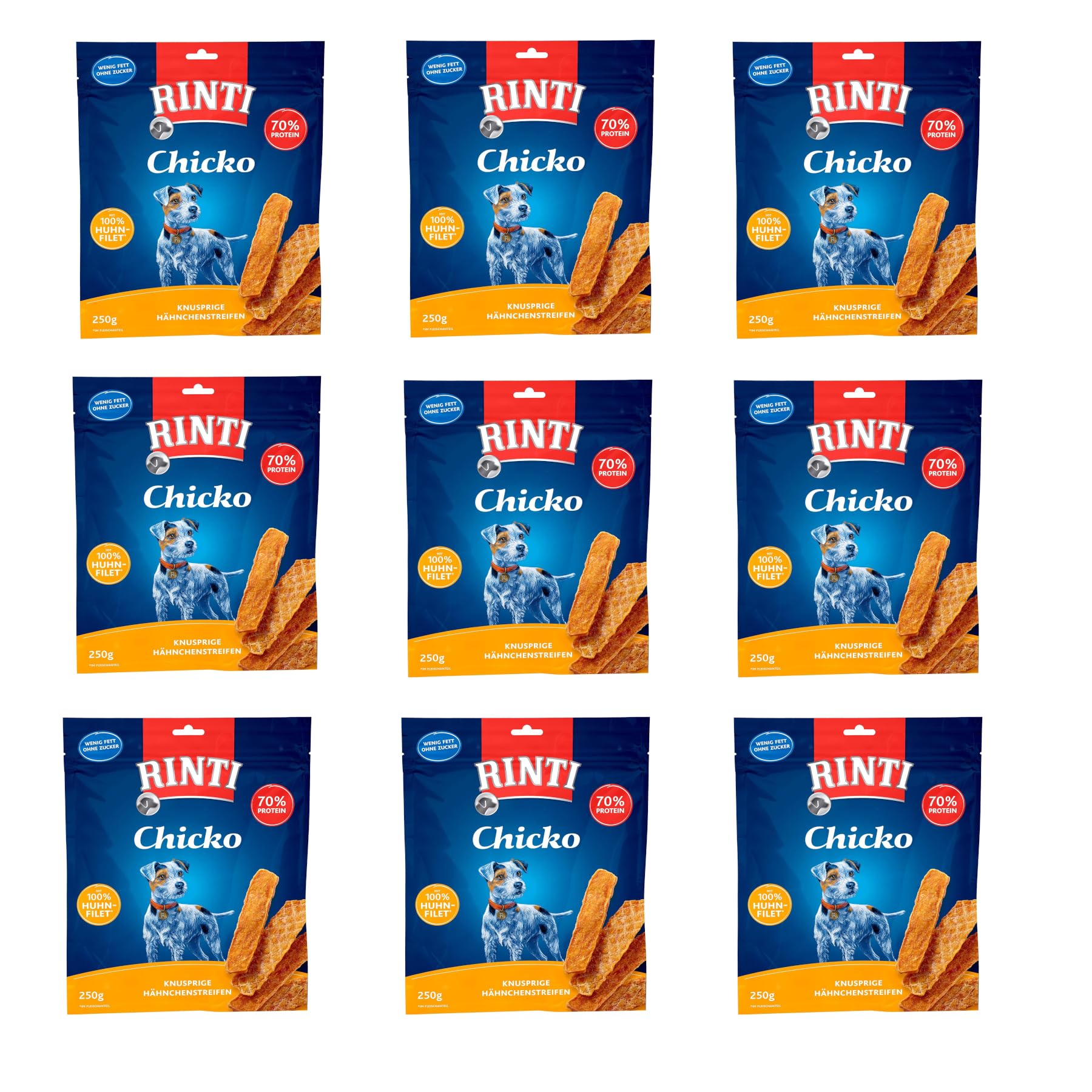Rinti Extra Chicko knusprige Hähnchenstreifen | 9er Pack | 9 x 250 g