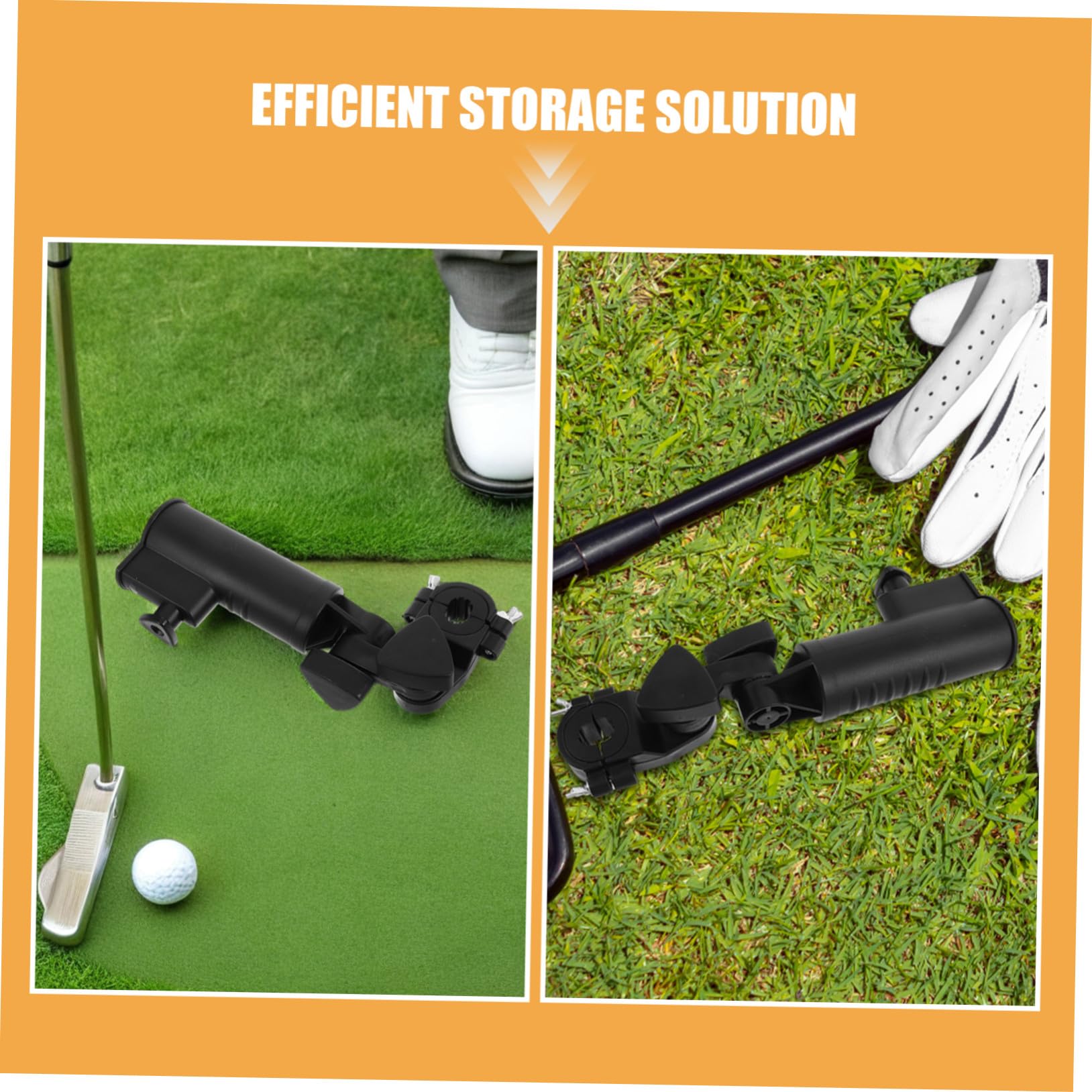 Golf Schirmhalter für Trolleys, 2 Stück Schwarz aus Kunststoff | Stabile Sichere Befestigung, Universell Passend, für Einsatz dem Platz