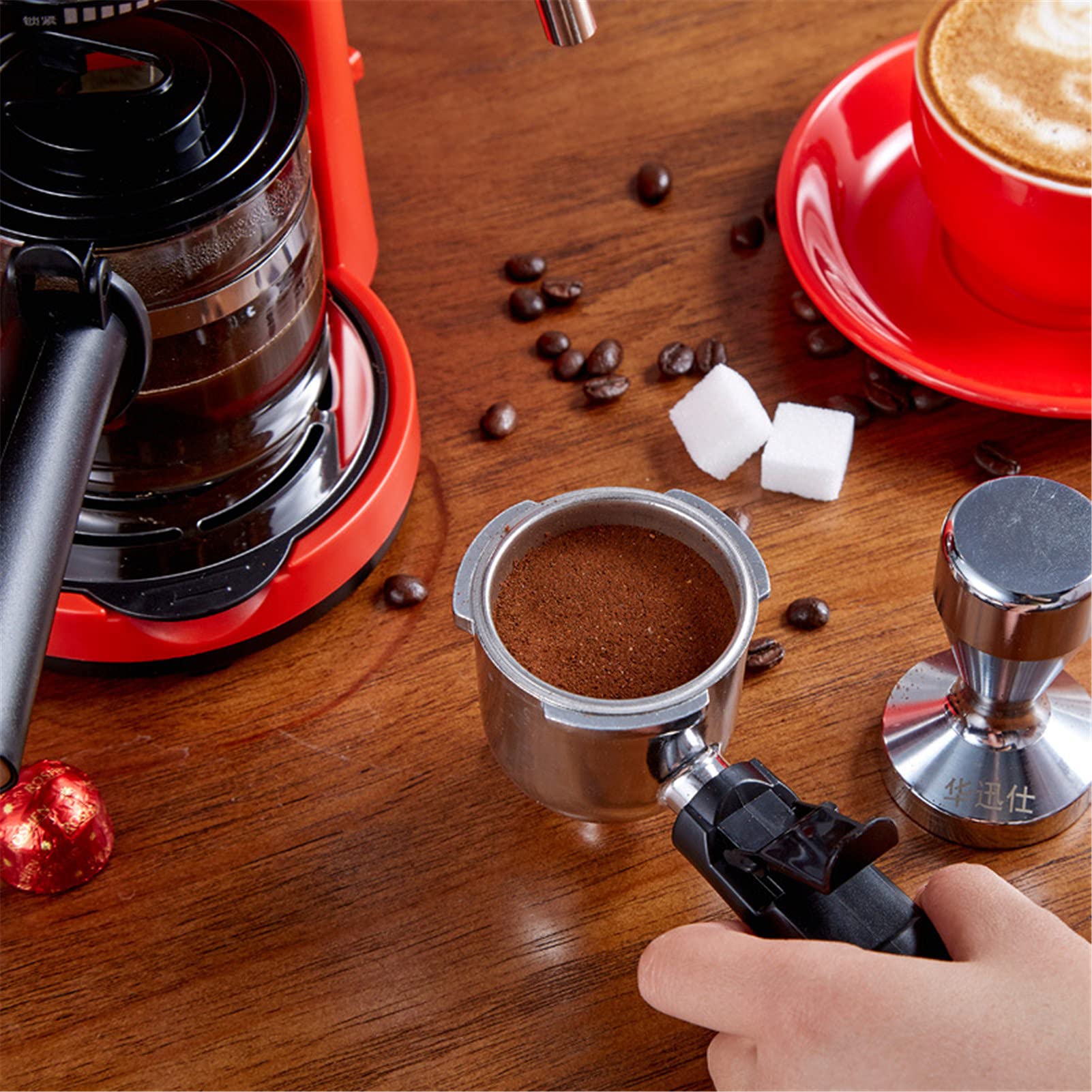 Máquina de café de filtro, máquina de espresso, cafetera de tanque de agua extraíble de alto rendimiento, filtro reutilizable de elaboración rápida (normativa británica)