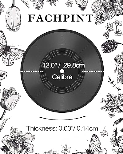 Miniatura 3 de FACHPINT 9 discos de vinilo de 12 pulgadas, discos de vinilo en blanco para decoración de habitación hippie indie, discos falsos para decoración de