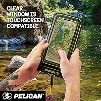 Vista 3 de Pelican Marine - Funda impermeable IP68 para teléfono con bolsillo de almacenamiento (grande) - Funda flotante impermeable para teléfono