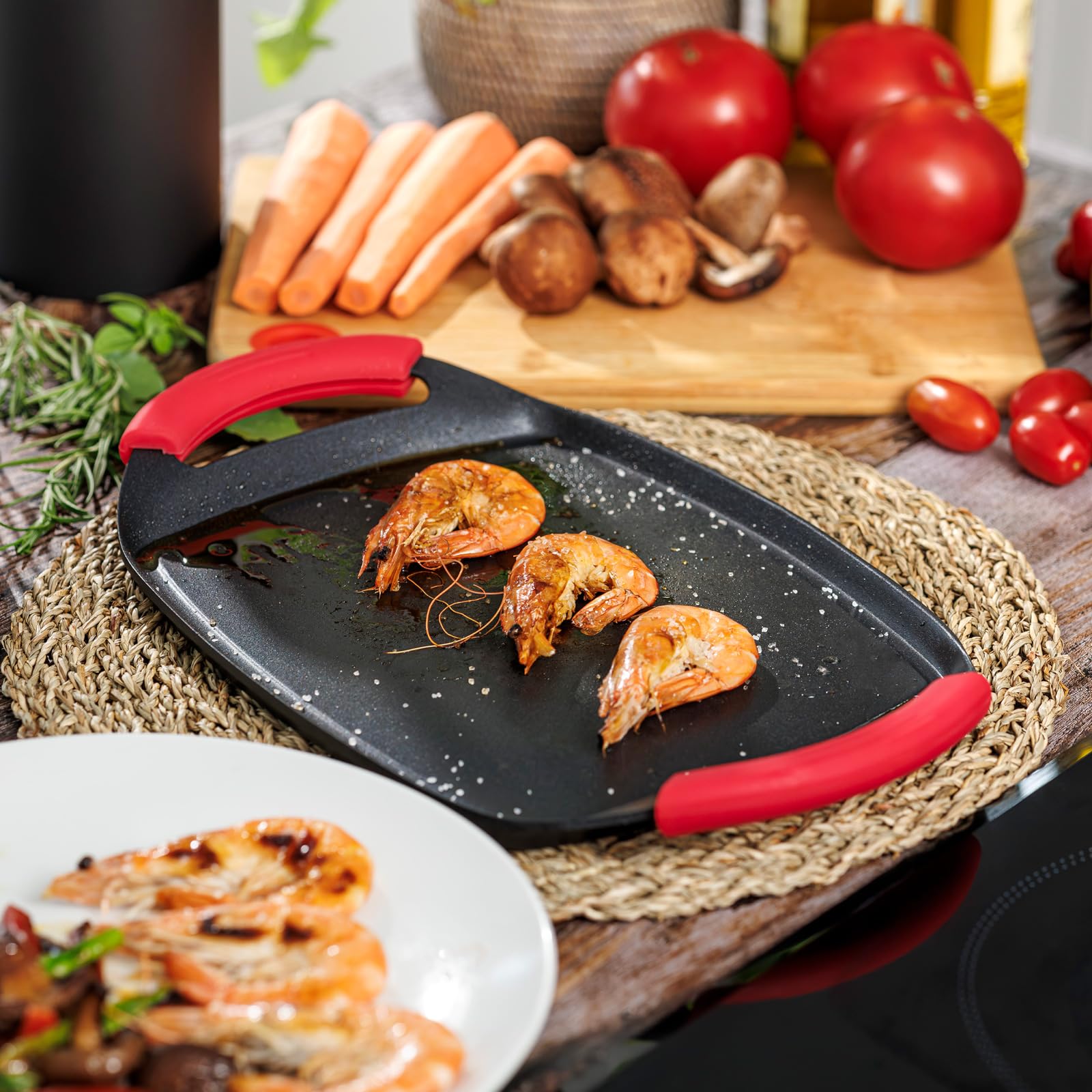 Castey RED - Plancha de asar 100% aluminio reciclado