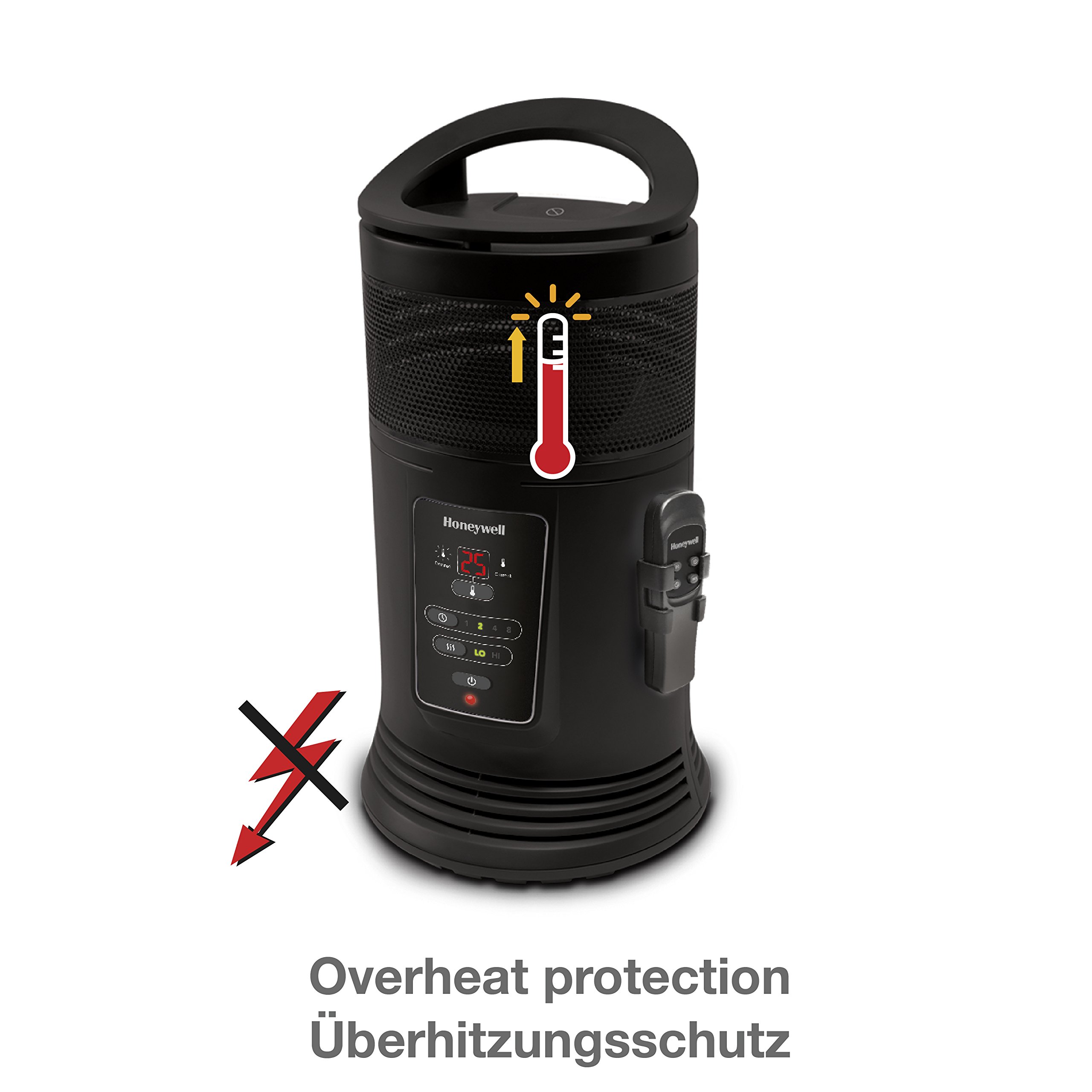 Honeywell HZ445E 360 Degree Surround Heater with Remote Control and Intelligent Electronic Thermostat, Ceramic, 1800 W: Buy Online at Best Price in UAE - Amazon.ae