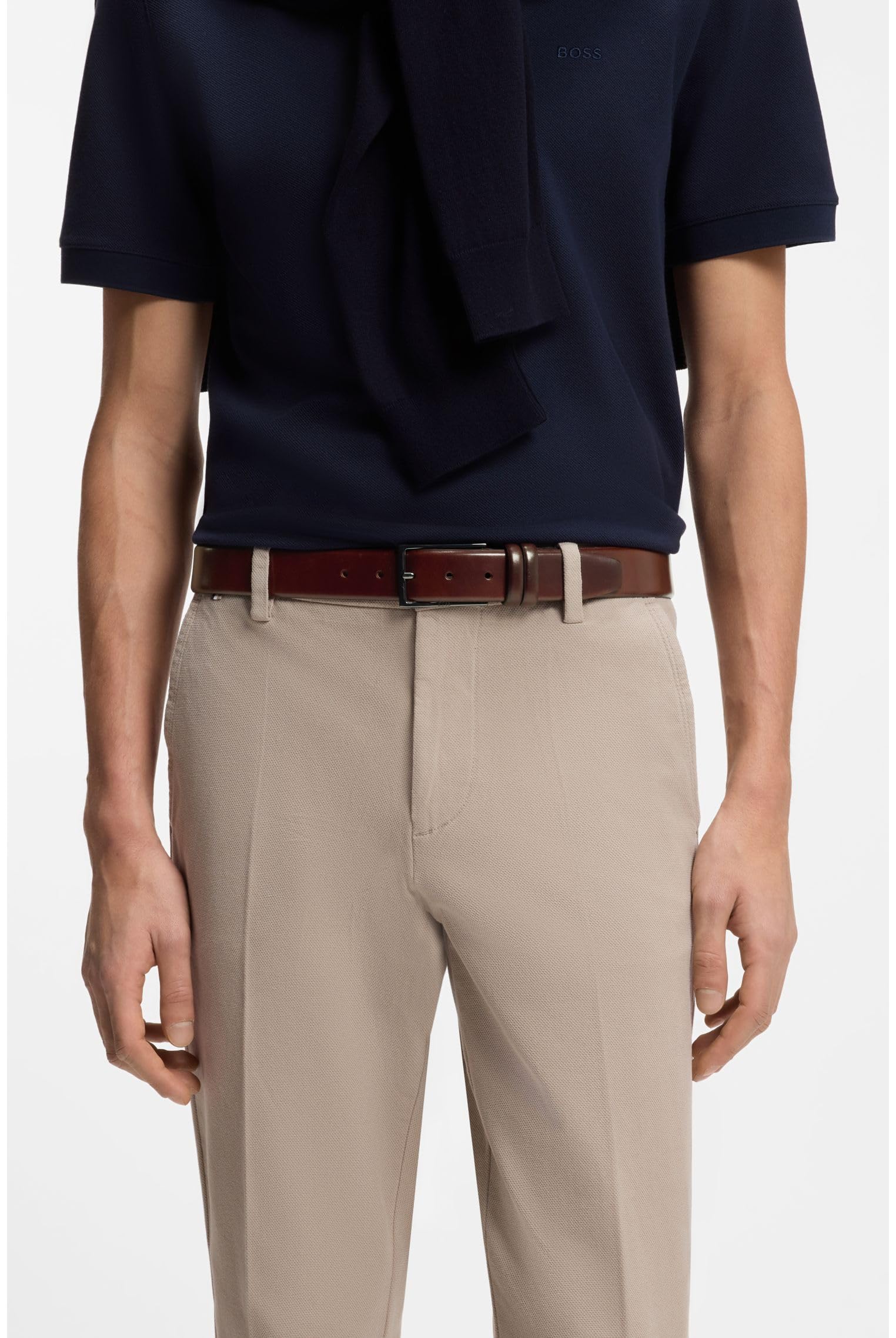 BOSS Herren Gürtel Carmello, Braun214, 95