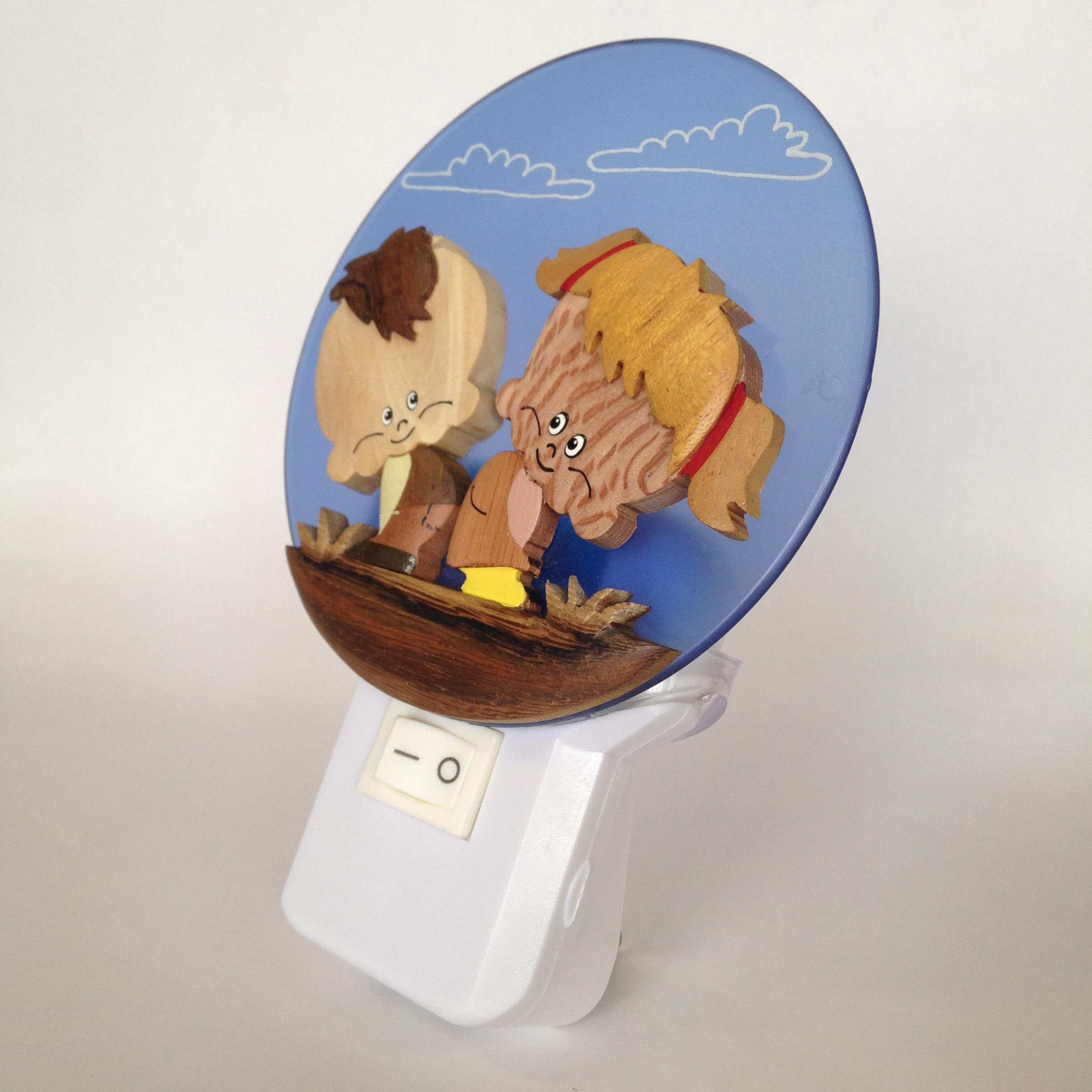 Children's Glow Plug In Night Light, Boy & Girl