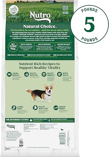 Vista 28 de Nutro Natural Choice Small Bites Alimento seco para perros adultos, receta de pollo y arroz integral, 13 libras.