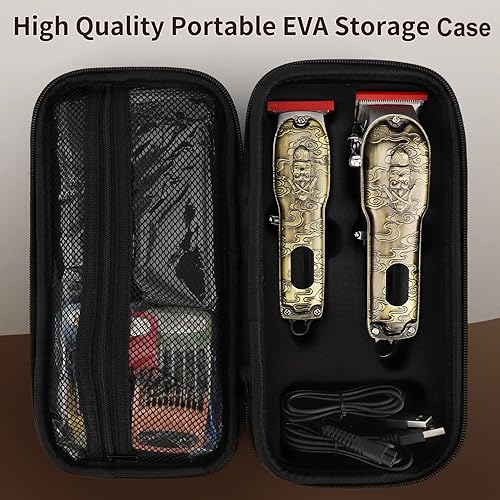 Miniatura 6 de Suttik Juego de cortapelos y recortadores de pelo profesional, kit de peluquería inalámbrico con estuche de viaje, juego de cortapelos profesional