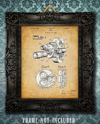 Miniatura 3 de Film Movie Motion Picture Camera Patent - Classic Movie Theater Poster, Theater Room and Movie Director Room Decor, Gift for Photographers and Movie