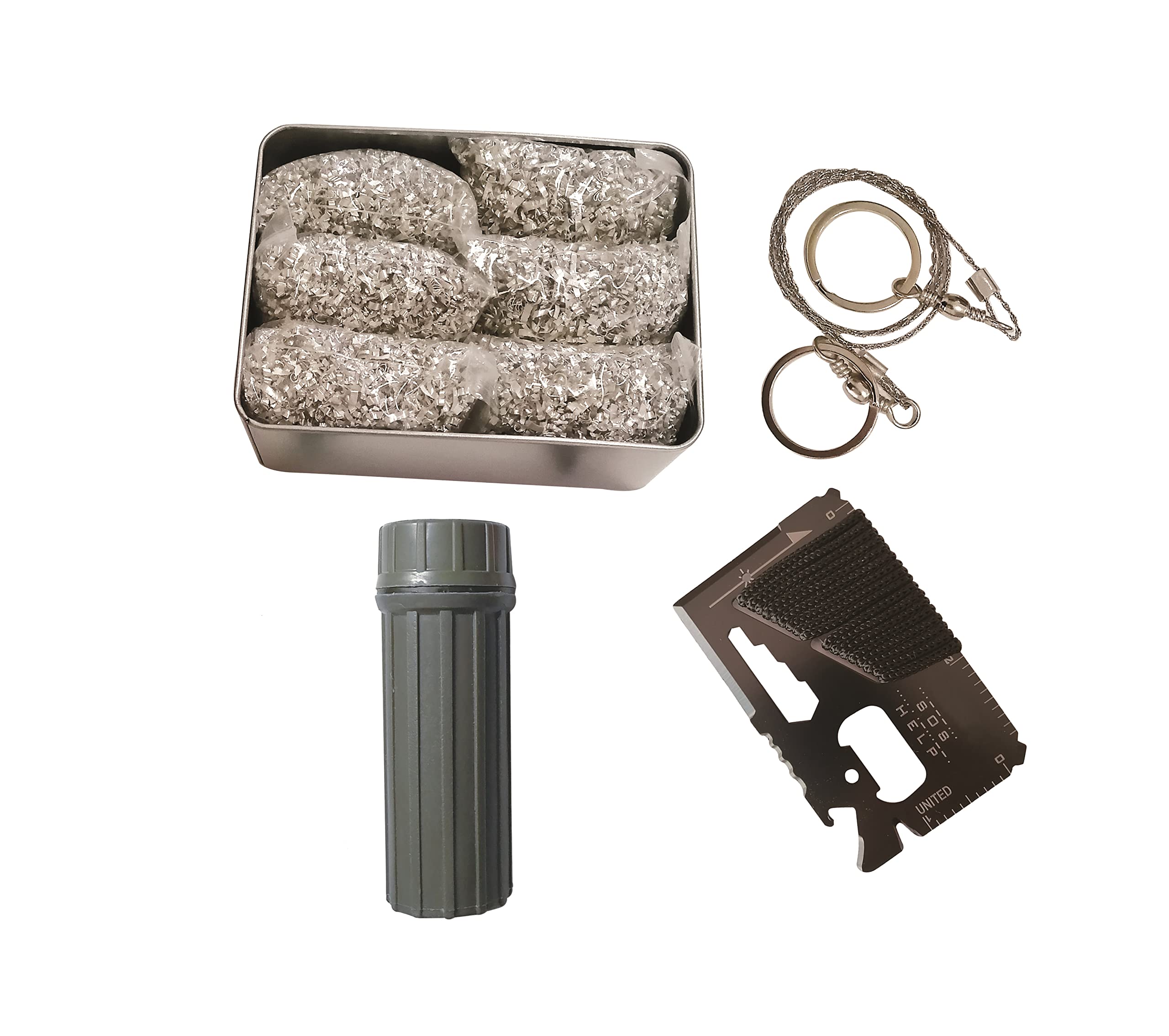 Emergency Fire Starter Magnesium 6 Bags Waterproof Windproof Weatherproof Matches Ferro Rod Camping Hiking Bushcraft Bug Out Bag Backpacking Gear Outdoor Survival Preppers