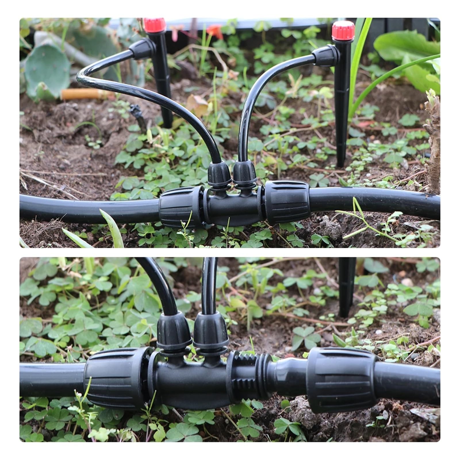 10/20/30 Pezzi 3/4/6 Vie Da 16 Mm A 4/7 Giunto For Tubo Flessibile Con Tappo Di Bloccaggio Tee Connettore For Tubi Irrigazione Giardino 1/2" Raccordi For(16mm Valve,10PCS)
