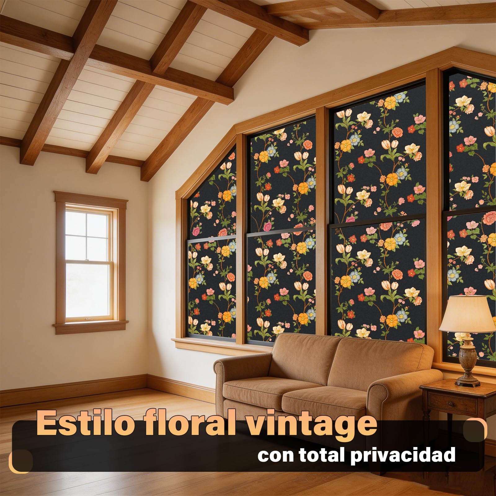 KROMAPOLIS Lámina opaca para ventana, protección solar, color negro, anti