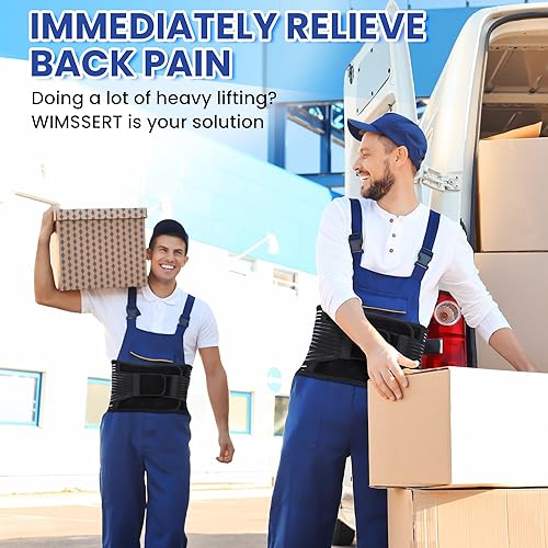 Miniatura 5 de Soporte de espalda para aliviar el dolor de espalda baja  Cinturón de apoyo lumbar para hombres y mujeres, 6 soportes de acero máximo soporte para