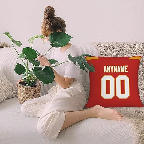 Miniatura 8 de Almohada decorativa para fanáticos del fútbol con cualquier nombre y número para hombres, mujeres y niños, regalo de 16 x 16, 18 x 18 y 20 x 20