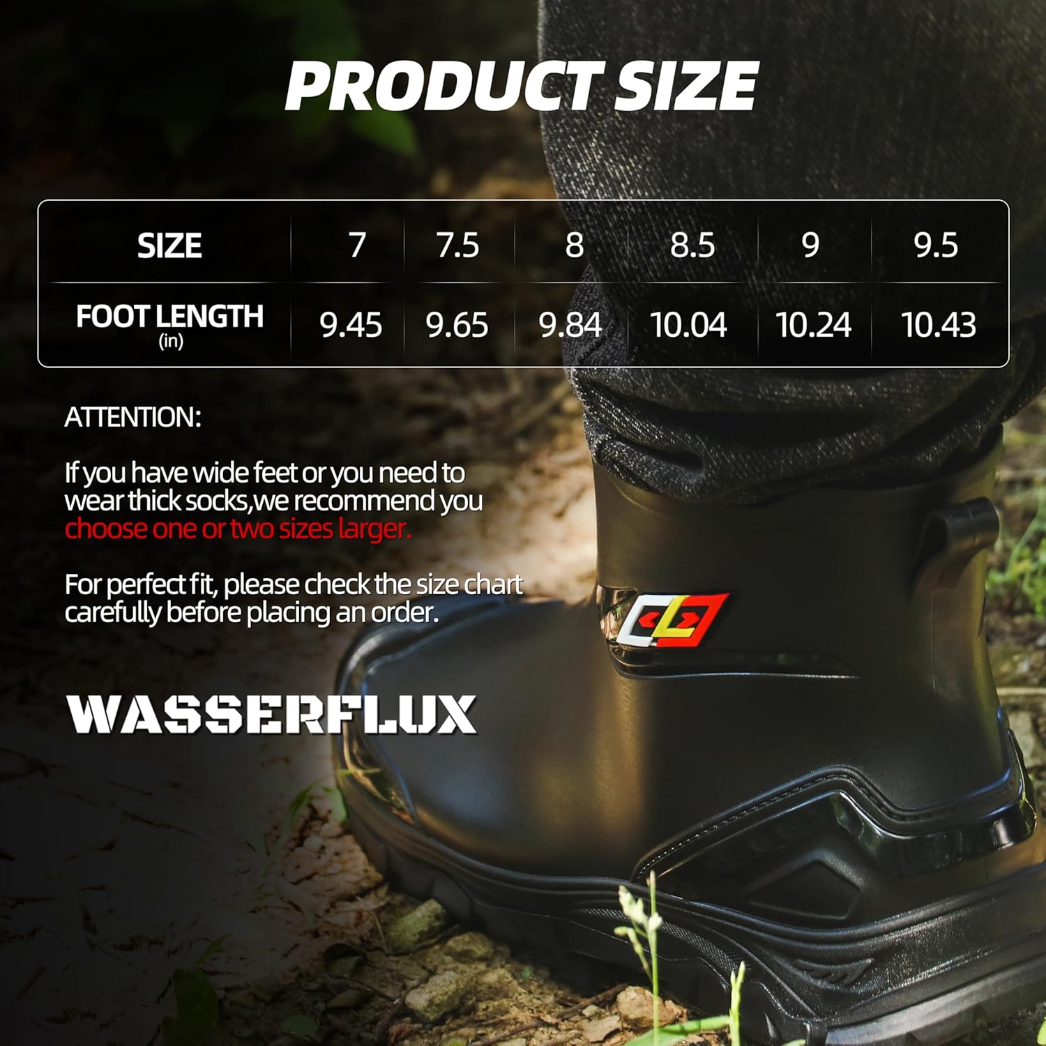 Wasserflux Waterproof Deck Boots for Men – Anti-Slip PVC Short Rain Boots with Cushioned EVA Insole – Durable Work Shoes for Fishing, Gardening, Boat, Farm Use - Image 6